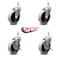 Service Caster 4 Inch Thermoplastic Wheel 8mm Threaded Stem Caster Set with 2 Brakes SCC SCC-TS05S410-TPRS-M815-2-SLB-2 - alternate 3